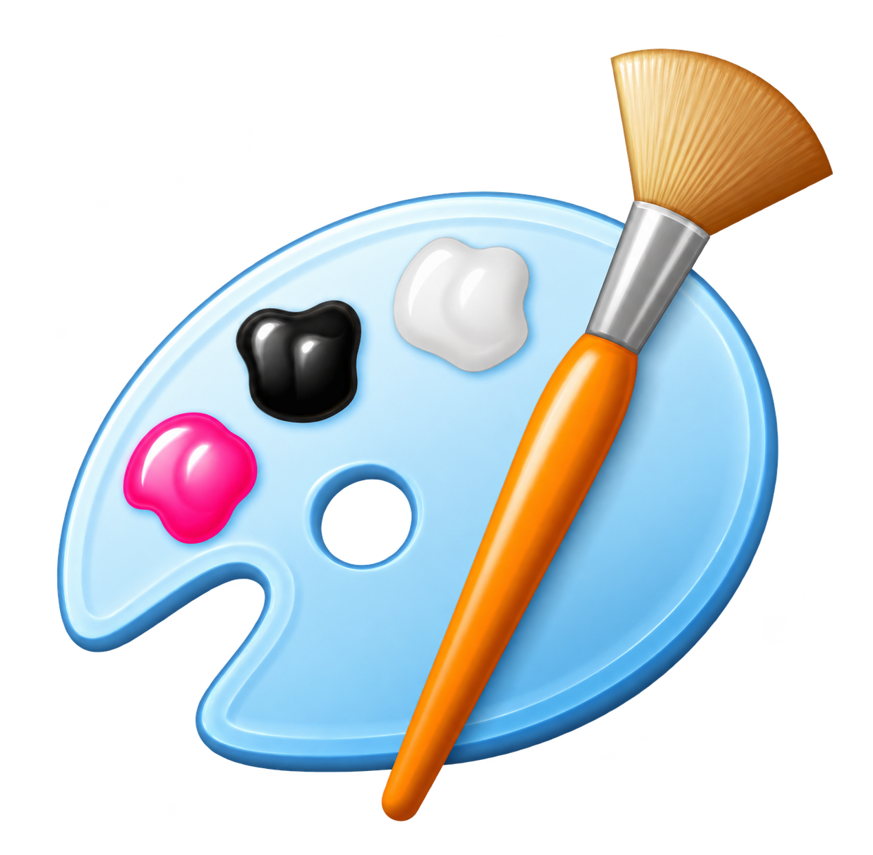 paint palette and brush